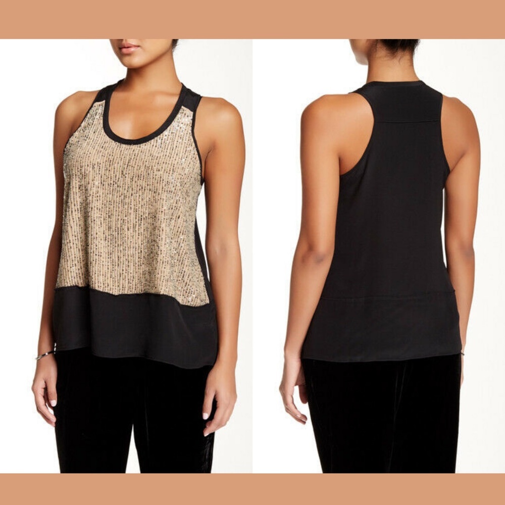 NWT! $298 Eileen Fisher Silk Sequin Tank [SZ XXS ]‎